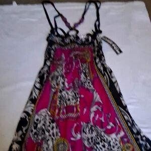 Vibrant Pink and Black Dress